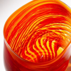 Large Orange Glass Vessel