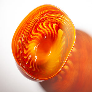 Large Orange Glass Vessel