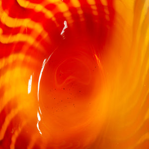 Large Orange Glass Vessel