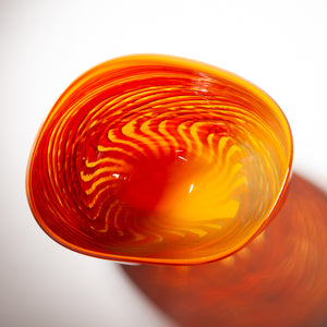 Large Orange Glass Vessel