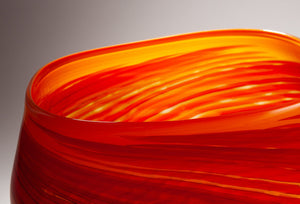 Large Orange Glass Vessel