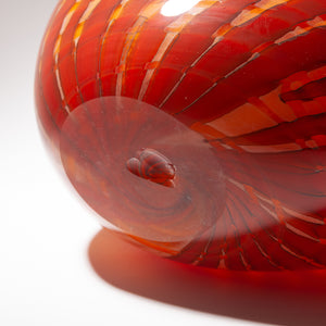 Large Orange Glass Vessel