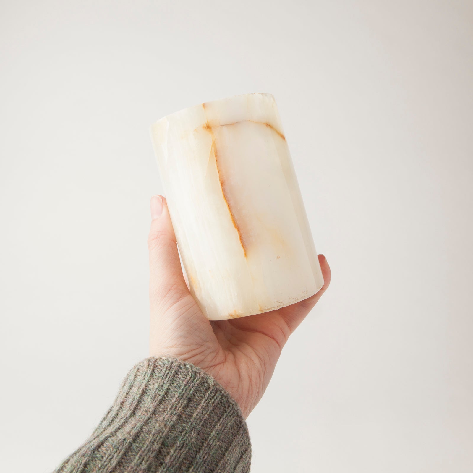 Alabaster Vase / Candle Holder