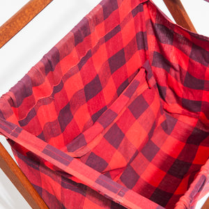 Folding Teak Knitting Basket