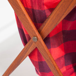 Folding Teak Knitting Basket