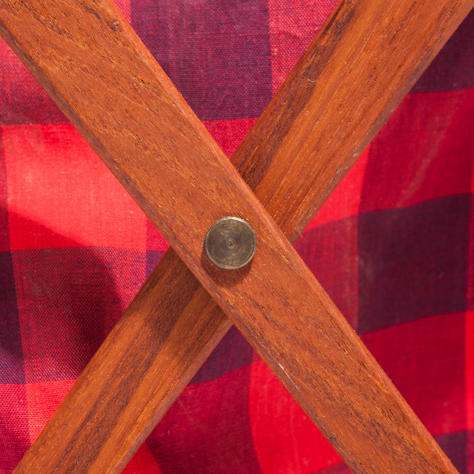 Folding Teak Knitting Basket