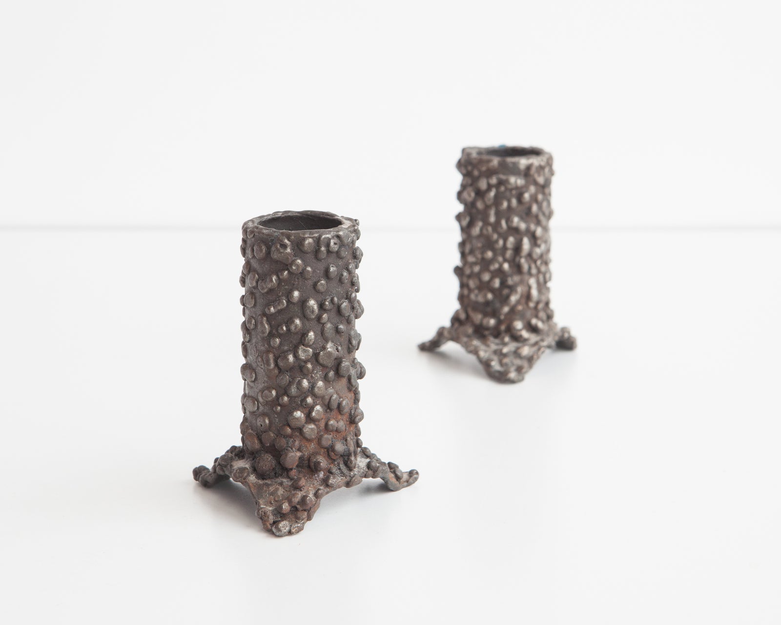 Pair of Brutalist Candle Stick Holders