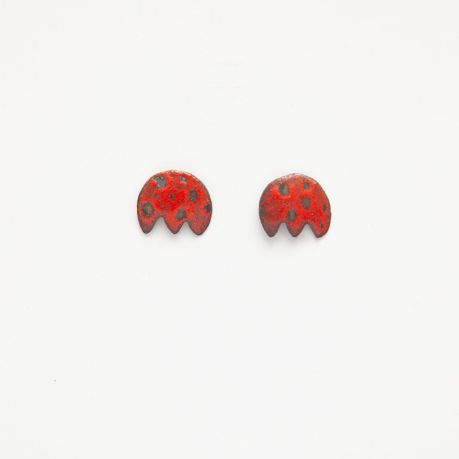 Vitreous Enamel Stud Earrings