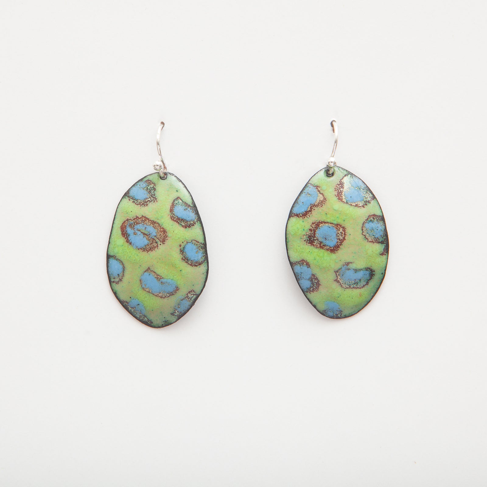 Vitreous Enamel Threader Drop Earrings