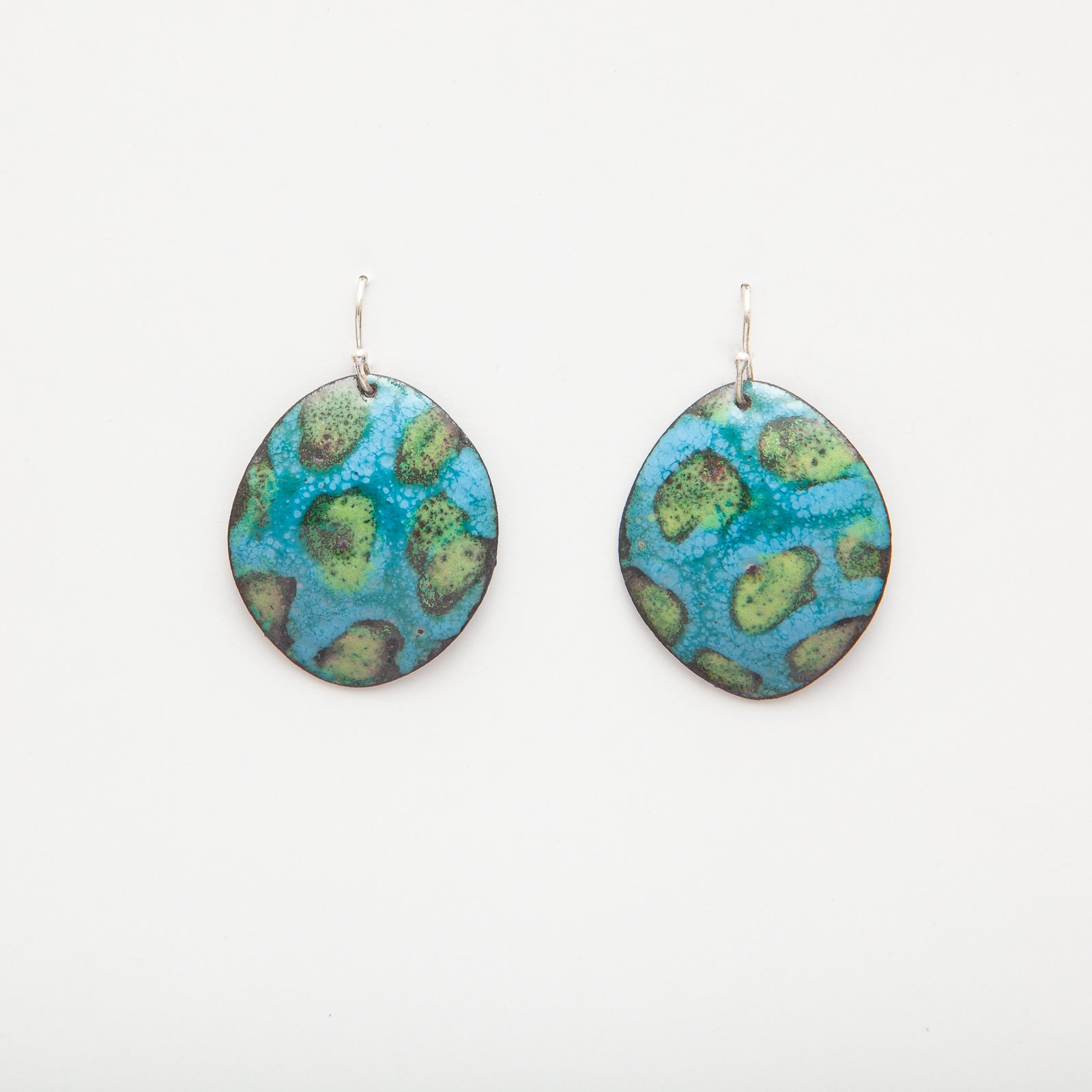 Vitreous Enamel Threader Drop Earrings