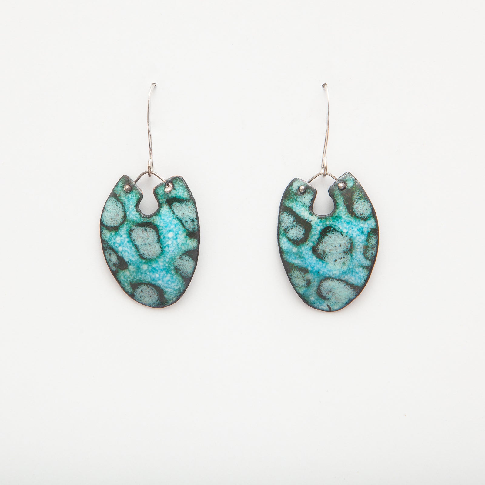 Vitreous Enamel Threader Drop Earrings