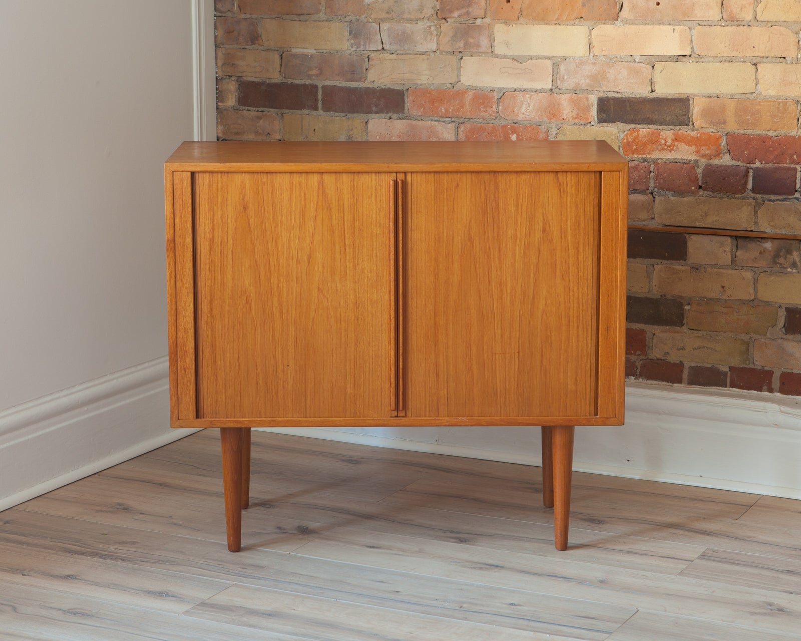 Tambour Door Record Cabinet by Kai Kristiansen