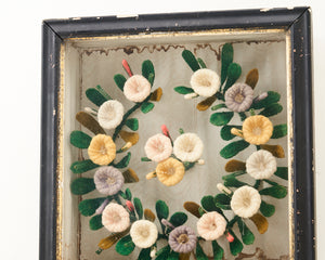 Victorian Floral Wool Wreath